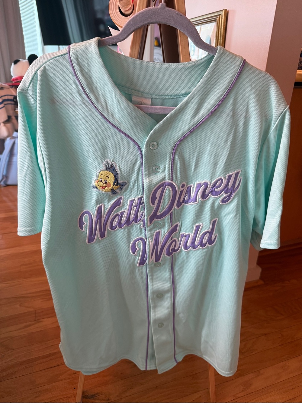 2025 Disney World Ariel The Little Mermaid Baseball Jersey Adult NWOT XS